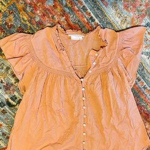 To The Max pale orange blouse with buttons